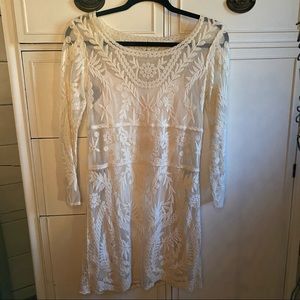Lace embroidered dress